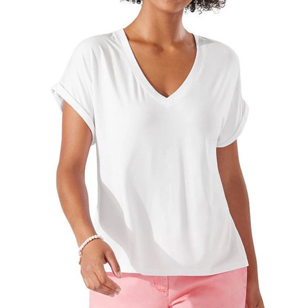 Tommy Bahama Kauai Soft Stretch Knit Jersey V-Neck Short Sleeve T-Shirt